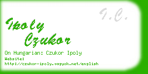 ipoly czukor business card